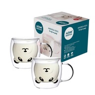 Detské hrnčeky Panda Altom Design termo poháre 260 ml 2 ks Darček Detské hrnčeky Panda Altom Design termo poháre 260 ml 2 ks Darček