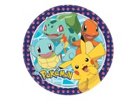 Pokémon papierové taniere 23cm 8ks narodeninové