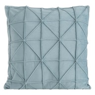Modrá zamatová obliečka na vankúš s geometrickým vzorom 40X40 Modrá zamatová obliečka na vankúš s geometrickým vzorom 40X40