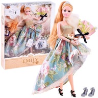 Bábika Emily v spoločenských šatách elegantných topánočkách ZA3136 Bábika Emily v spoločenských šatách elegantných topánočkách ZA3136