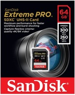 Pamäťová karta SD SanDisk EXTREME PRO 64GB 300MB/s
