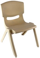 Detská stolička ABC BÉŽOVÁ plastová stolička