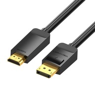 VENTION KÁBLOVÝ ADAPTÉR DISPLAYPORT DP TO HDMI UHD 4K 30HZ FULL HD 3M VENTION KÁBLOVÝ ADAPTÉR DISPLAYPORT DP TO HDMI UHD 4K 30HZ FULL HD 3M