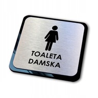 strieborná informačná tabuľka gravírovaná dámska toaleta strieborná informačná tabuľka gravírovaná dámska toaleta