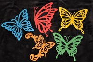 jarné motýle výzdoba okno tabuľa vitráž škola