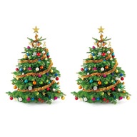 2 hárky Vianočná nálepka Nálepka na vianočný stromček