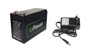 Li-Ion LiPower 14,5Ah 12V batéria, 2A nabíjačka