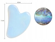 Gua Sha Plate Opálový kameň na masáž Modrá