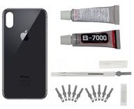 Zadný kryt iPhone XS čierny + rezačka + lepidlo Zadný kryt iPhone XS čierny + rezačka + lepidlo