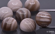 Pruhovaný Flint Bright Round Cabochon Fi 8 mm Pruhovaný Flint Bright Round Cabochon Fi 8 mm