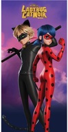Bavlnená plážová osuška Ladybug and Cat Noir 70x140 Bavlnená plážová osuška Ladybug and Cat Noir 70x140