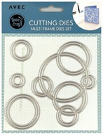 Šablóna na vyrezávanie pre Scrapbooking Frame Circles Šablóna na vyrezávanie pre Scrapbooking Frame Circles