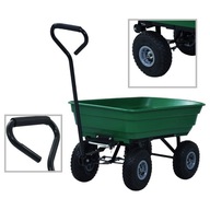 Záhradný ručný vozík so sklápačom 300 kg 75 L zelený