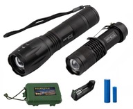 SADA LED TAKTICKÝCH NABÍJATEĽNÝCH RUČNÝCH SVETLÁKOV SADA LED TAKTICKÝCH NABÍJATEĽNÝCH RUČNÝCH SVETLÁKOV