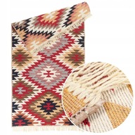 Boho Kilim koberec tkaný módny 120x160cm aztécky Boho Kilim koberec tkaný módny 120x160cm aztécky