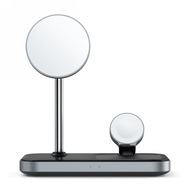 Satechi Magnetic 3v1 stojaca magnetická nabíjačka MagSafe vesmírne šedá
