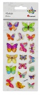 Konvexné nálepky s motýlikmi z epoxidovej živice 19ks