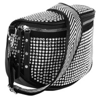DÁMSKA TAŠKA NA NÁSTENKU TAŠKA NA RAMENO ZIRCONIA SILVER GLAMOUR STRAP DÁMSKA TAŠKA NA NÁSTENKU TAŠKA NA RAMENO ZIRCONIA SILVER GLAMOUR STRAP