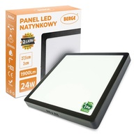 POVRCHOVÁ LAMPA LED 24W Štvorcová ČIERNA 4500K POVRCHOVÁ LAMPA LED 24W Štvorcová ČIERNA 4500K