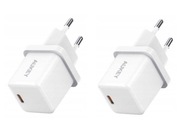 Sada dvoch nástenných nabíjačiek Aukey PA-F5 20 W Sada dvoch nástenných nabíjačiek Aukey PA-F5 20 W