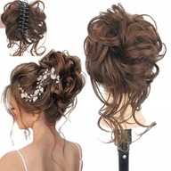 Pripevniteľný BIN, Claw Clip, HRUBÉ CLIPPING, Stredne hnedé kučery Pripevniteľný BIN, Claw Clip, HRUBÉ CLIPPING, Stredne hnedé kučery