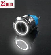 Tlačidlový spínač SPDT On-On kovový 22mm LED 230V bi Tlačidlový spínač SPDT On-On kovový 22mm LED 230V bi