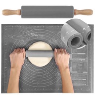 SILIKONOVÁ DOSKA podložka pod stolovú dosku 50x70 veľká + silikónový valček SILIKONOVÁ DOSKA podložka pod stolovú dosku 50x70 veľká + silikónový valček