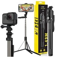 SELFIE TYČ STATÍV DIAĽKOVÝ STATÍV 149 cm PRE TELEFÓNY FOTOAPARÁT Webski SELFIE TYČ STATÍV DIAĽKOVÝ STATÍV 149 cm PRE TELEFÓNY FOTOAPARÁT Webski