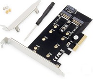 Radič M.2 NGFF/NVMe SSD PCIe3.0 SATA karta