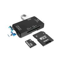 5-IN-1 USB-C USB ČÍTAČKA KARIET MICRO SD MICROSD USB-C