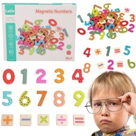 Magnetické drevené magnety na chladničku s číslami Magnetické drevené magnety na chladničku s číslami