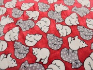 MINKY FLEECE MIKROVLÁKNO ČERVENÉ ĽADOVÉ MEDVEDY MINKY FLEECE MIKROVLÁKNO ČERVENÉ ĽADOVÉ MEDVEDY