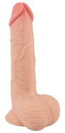 DILDO UMELÝ PENIS POHYBLIVÉ KOŽNÉ ŽILY HLAVA 18,7 cm