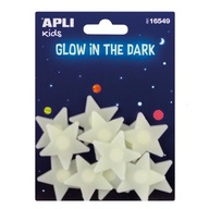 Fluorescenčné nálepky Apli Kids - Little Stars, 12 kusov
