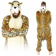 Cheetah Kigurumi Onesie Teplákové pyžamové kombinéza XL