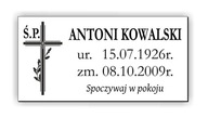 Náhrobná doska 30x15 cm + HRUBÁ PÁSKA Náhrobná doska 30x15 cm + HRUBÁ PÁSKA