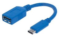 Kábel USB 3.1 GEN2 MIC-C/A M/F 0,15 m Modrý Kábel USB 3.1 GEN2 MIC-C/A M/F 0,15 m Modrý