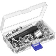 100 KS STROJ NA OČKY 10MM NA TAŠKY, TARPASY, ZÁCLONY S REZAČOM 100 KS STROJ NA OČKY 10MM NA TAŠKY, TARPASY, ZÁCLONY S REZAČOM