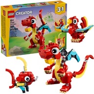 LEGO CREATOR BLOCKS 31145 ČERVENÝ DRAK FÉNIX A RYBA 3v1 LEGO CREATOR BLOCKS 31145 ČERVENÝ DRAK FÉNIX A RYBA 3v1