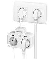 SUDEERY WPG-EU016 B predlžovací kábel s 2 USB zásuvkami, 0,1 m, biely SUDEERY WPG-EU016 B predlžovací kábel s 2 USB zásuvkami, 0,1 m, biely
