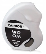 WOOM CARBON+ Expandujúca ZUBNÁ NITE S AKTÍVNYM UHLÍM 30M