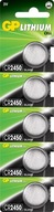 GP CR2450 3V 5 ks lítiových batérií GP CR2450 3V 5 ks lítiových batérií