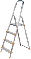 Domáci hliníkový rebrík, 4 stupne, POĽSKO 150 kg