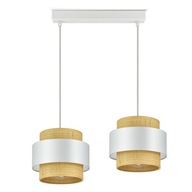 Biele ratanové BZ2 Kleo LED lusterové stropné svietidlo Biele ratanové BZ2 Kleo LED lusterové stropné svietidlo