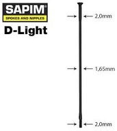 Sapim D-Light 2,0-1,65 priamy ťah 270 lúčov