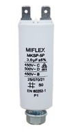 Štartovací kondenzátor motora 3uF 450V MIFLEX Štartovací kondenzátor motora 3uF 450V MIFLEX