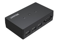 Unitek U-8709ABK KVM prepínač 2x VGA 3x USB-A Unitek U-8709ABK KVM prepínač 2x VGA 3x USB-A