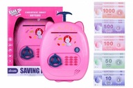 Bezpečné prasiatko Bankomat Bankovky na mince + PIN