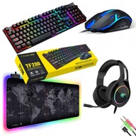 GAMING HEADSET DARČEKOVÝ SET PRE HRÁČOV 4V1 RGB