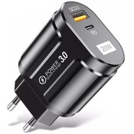 SIEŤOVÁ NABÍJAČKA USB TYP-C 20 W PD RÝCHLO NABÍJANIE 3